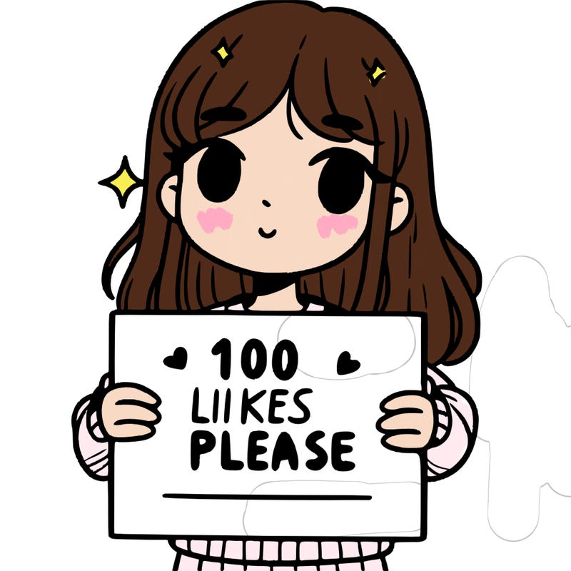 a girl holding up a sign saying 100 likes please