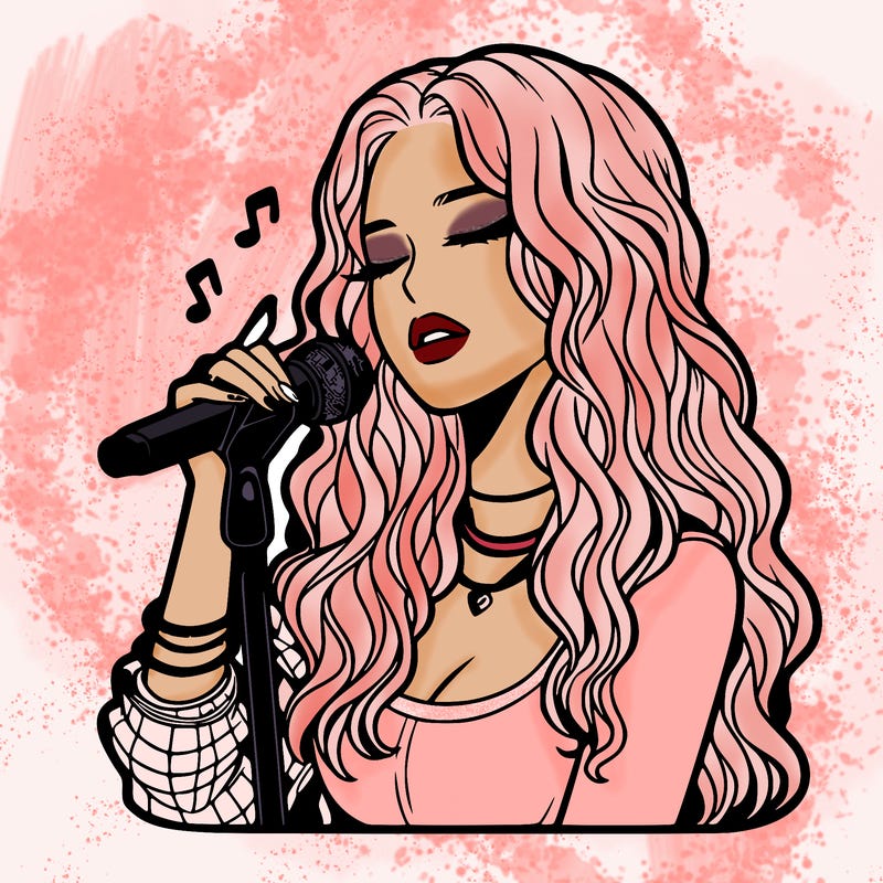 realistic female singer