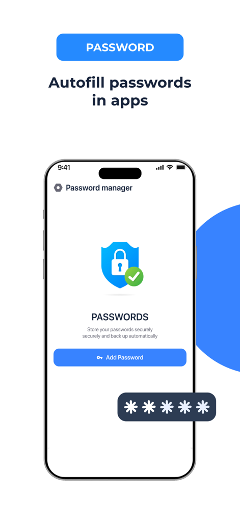 Interface de l'iPhone montrant le gestionnaire de mots de passe et la fonction de remplissage automatique de l'application d'authentification 2FA