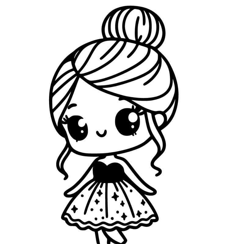 a girl with a sparkling dress and a bun in her hair