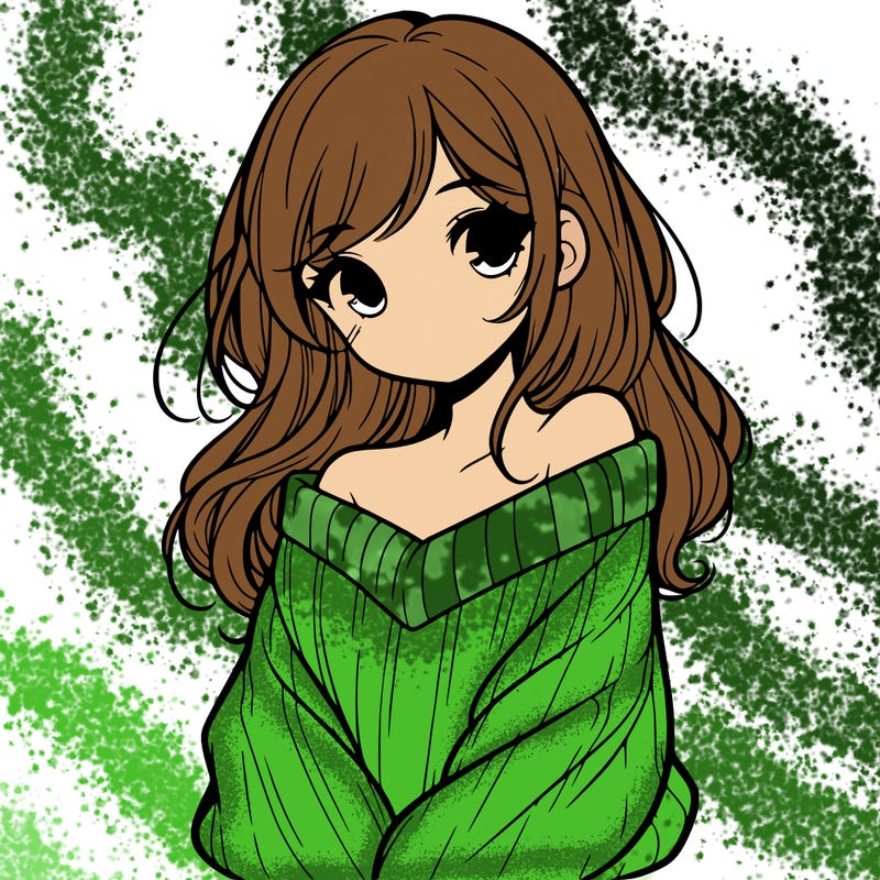 shy pretty girl wearing a sweater that is falling off one shoulder portrait