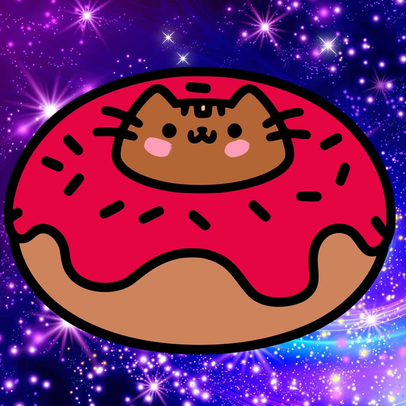 pusheen as a donut