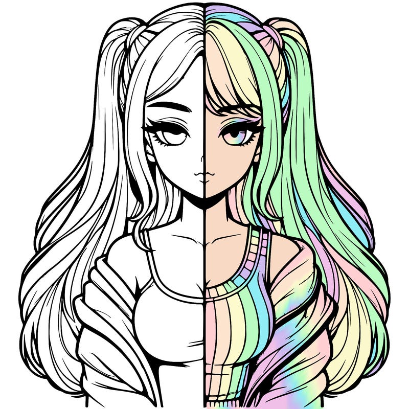 realistic girl split