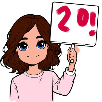 realistic girl holding up a sign