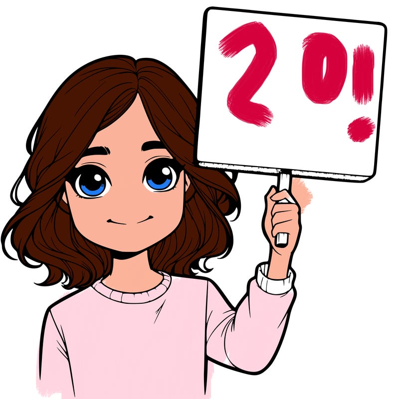 realistic girl holding up a sign