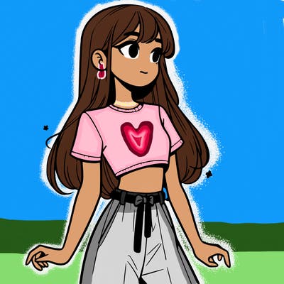 girl in a cute crop top