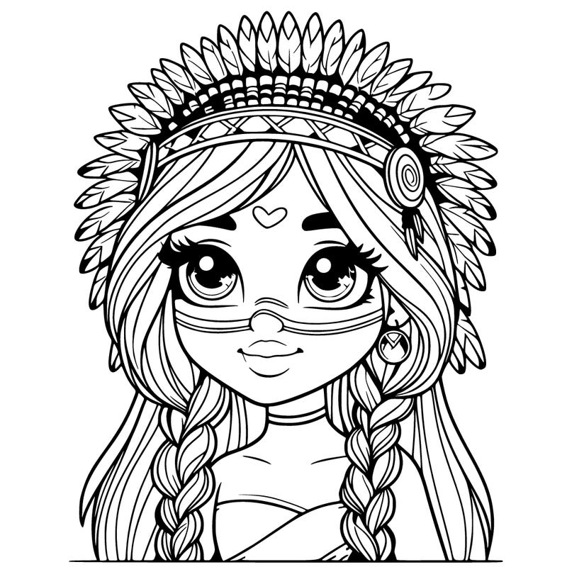 realistic girl native american