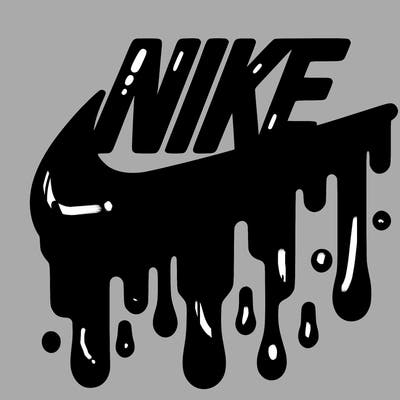 dripping nike logo