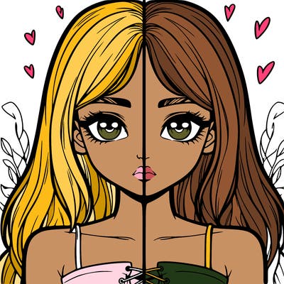 realistic girl split