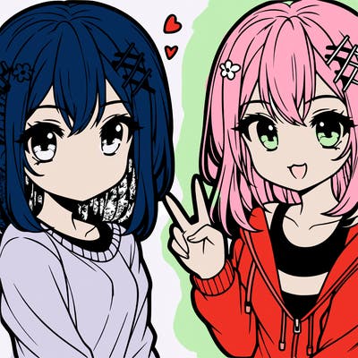 cute anime teen girl