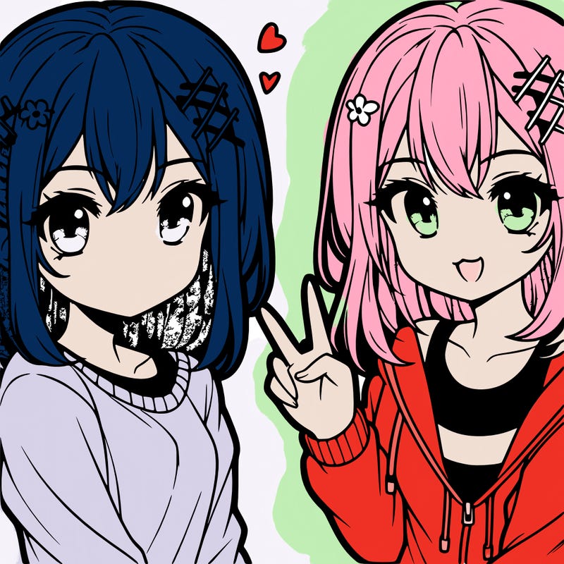 cute anime teen girl