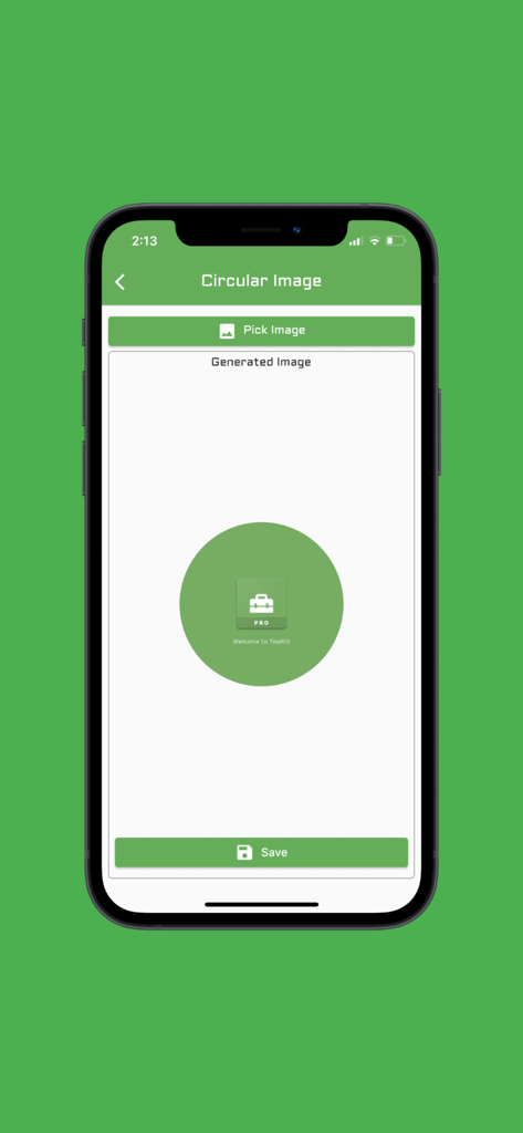 ToolKit(Pro) - Herramienta de creación de imágenes circulares dentro de la aplicación ToolKit Pro para fotos de perfil de redes sociales.