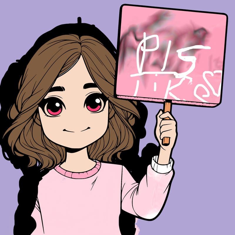 realistic girl holding up a sign