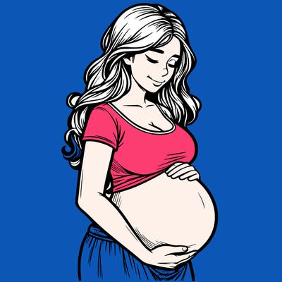 woman heavily pregnant realistic