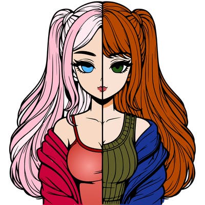 realistic girl split