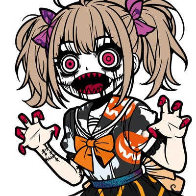scary anime girl