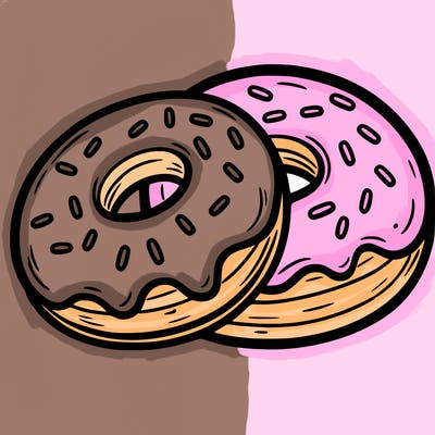 a piece of food doughnuts