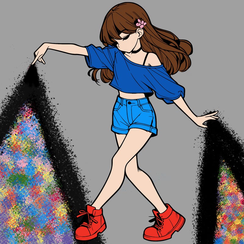 realistic girl danceing