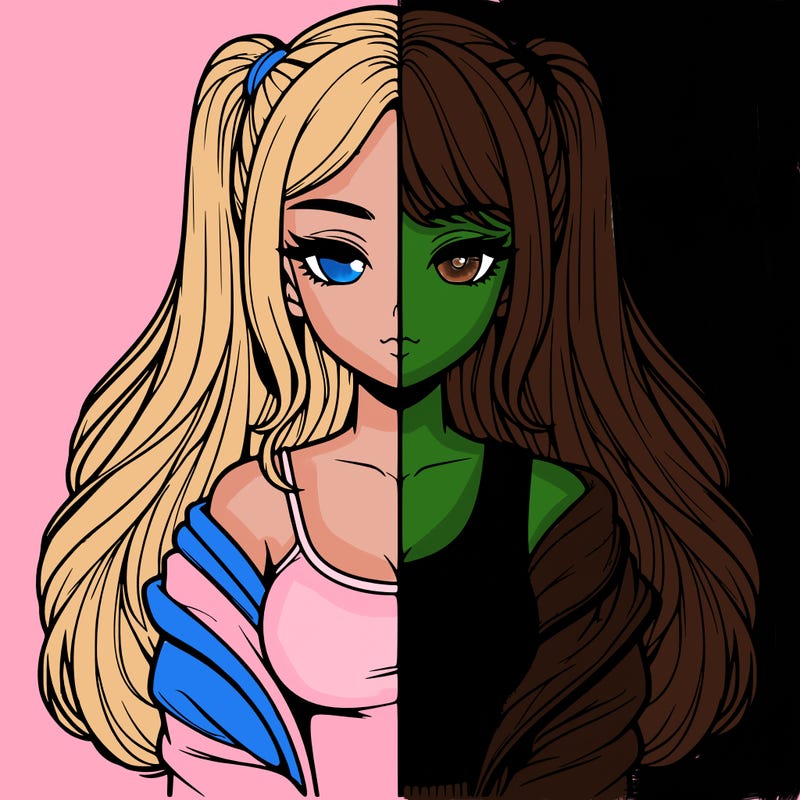 realistic girl split
