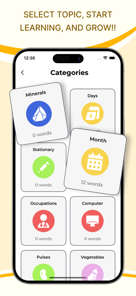 Learn English Through Gujarati - English vocabulary learning categories for Gujarati speakers including days months and occupations