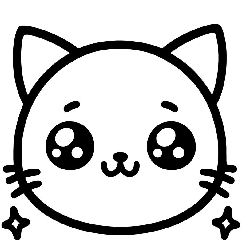 cute cat face%2c no background%2c