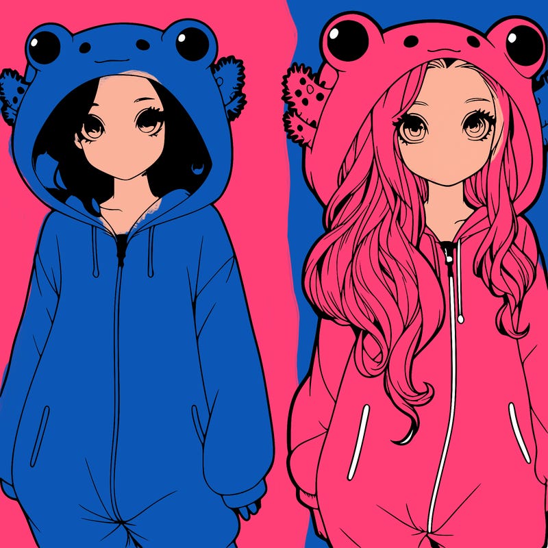 realistic girl in an axolotl wenzie