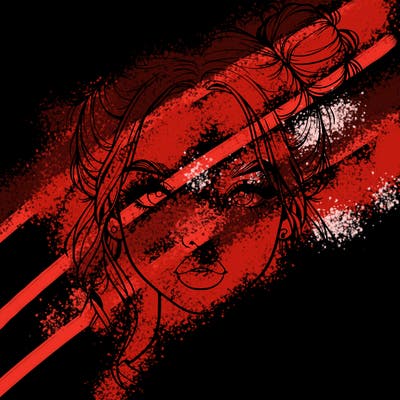 realistic girl with two buns in hair and lips