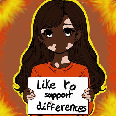 realistic girl holding a sign