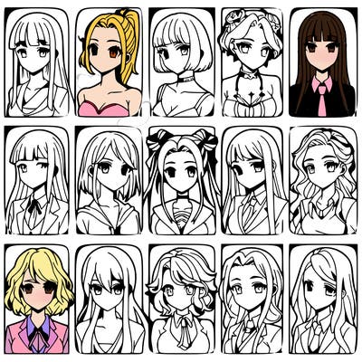 girls that look diffrent anime