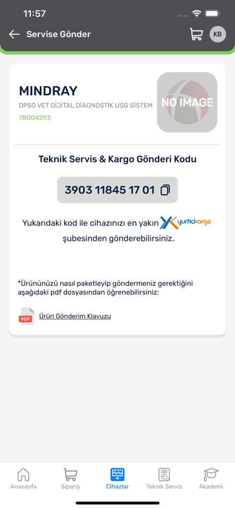 Hasvet - Código de serviço técnico e envio do aplicativo Hasvet para o sistema de diagnóstico veterinário Mindray.