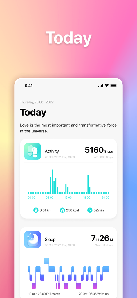 ADVAN SW - ADVAN SW app interface showing daily activity steps and sleep tracking data