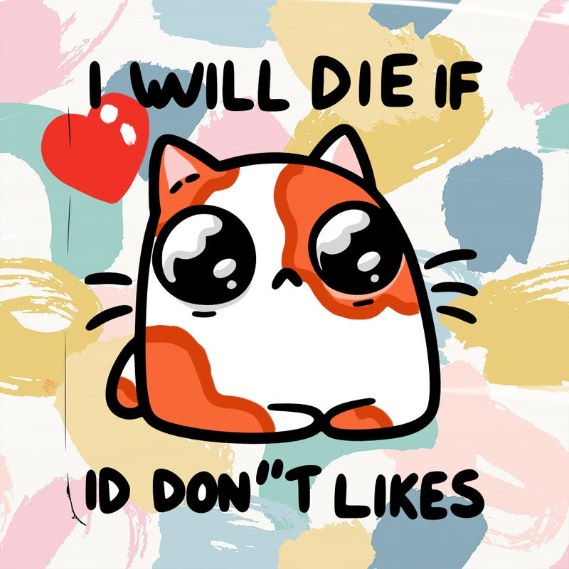 a cat that will die if we don’t get 10 likes