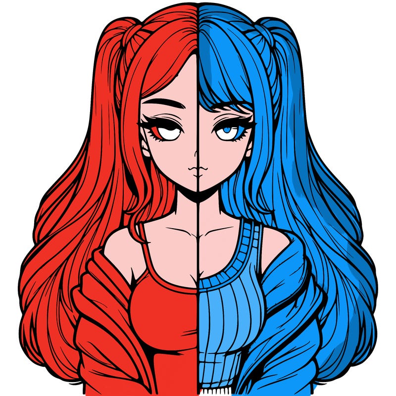 realistic girl split