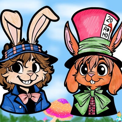 mad hatter and march hare
