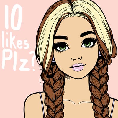 realistic girl with braids