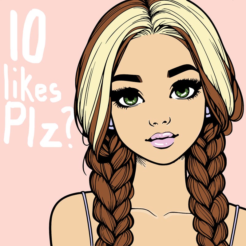 realistic girl with braids