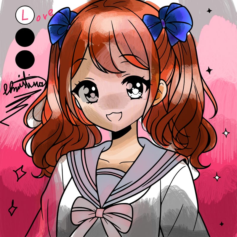 a pretty anime teenager chear leader girl