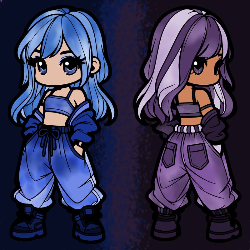 girl in crop top and baggy pants