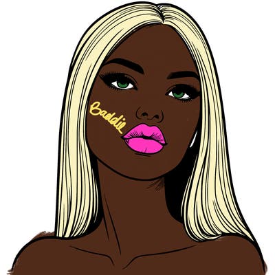 realistic woman with full lips