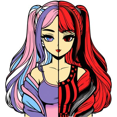 realistic girl split