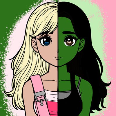 realistic girl split