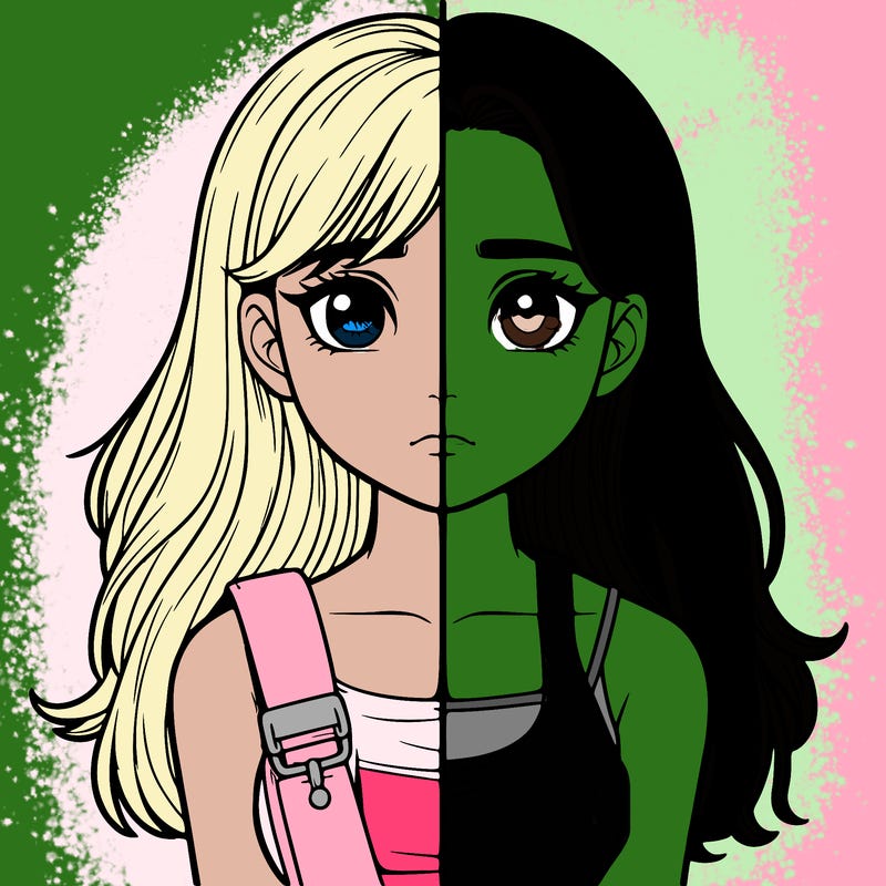 realistic girl split