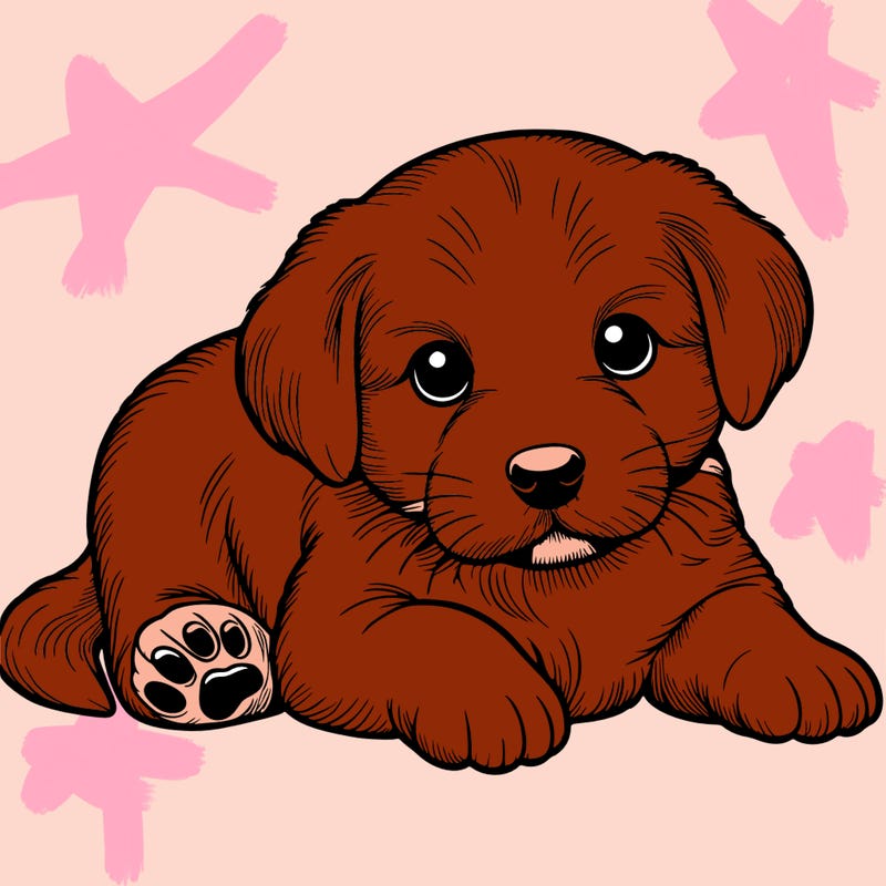 a cute realistic puppy