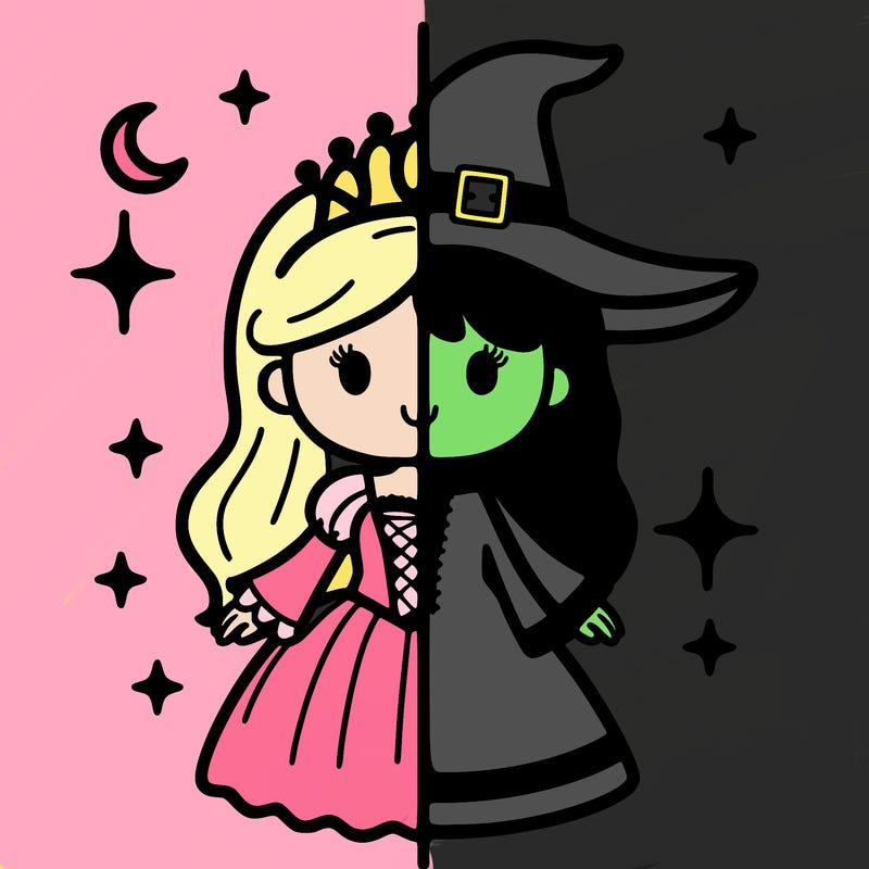 split princess and witch