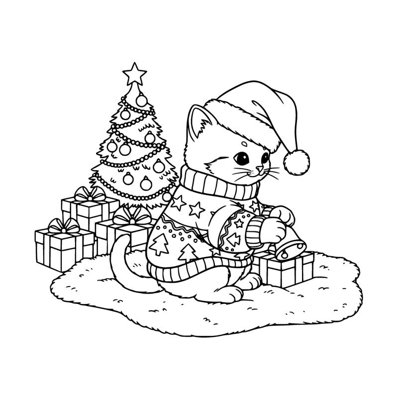 christmas kitty baby cute