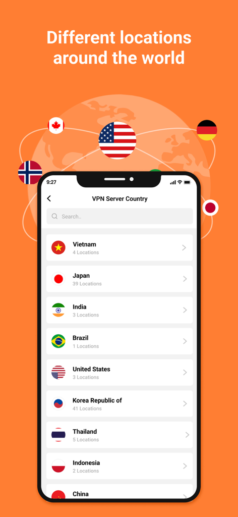Video downloader with VPN - List of VPN server locations including the United States and Japan