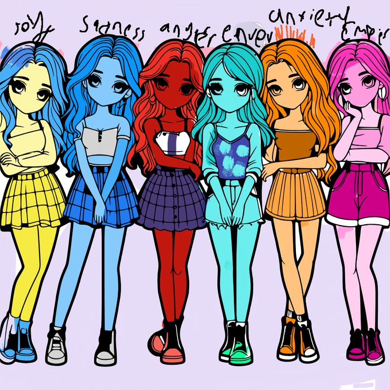 a group of girls realistic