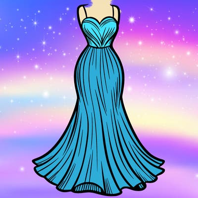 attractive long fashion dress