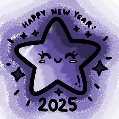 happy new year 2025 star wish