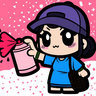 spray paint girl